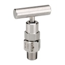 800/850 Series Bleed Needle Valve, 1/4" NPT, Male, Steel, 0.159" Bleed Port