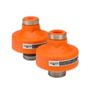 Type 5 Non-Metallic, Non-Replaceable Diaphragm Seal, 1/4" Instrument, 1/2" Process 