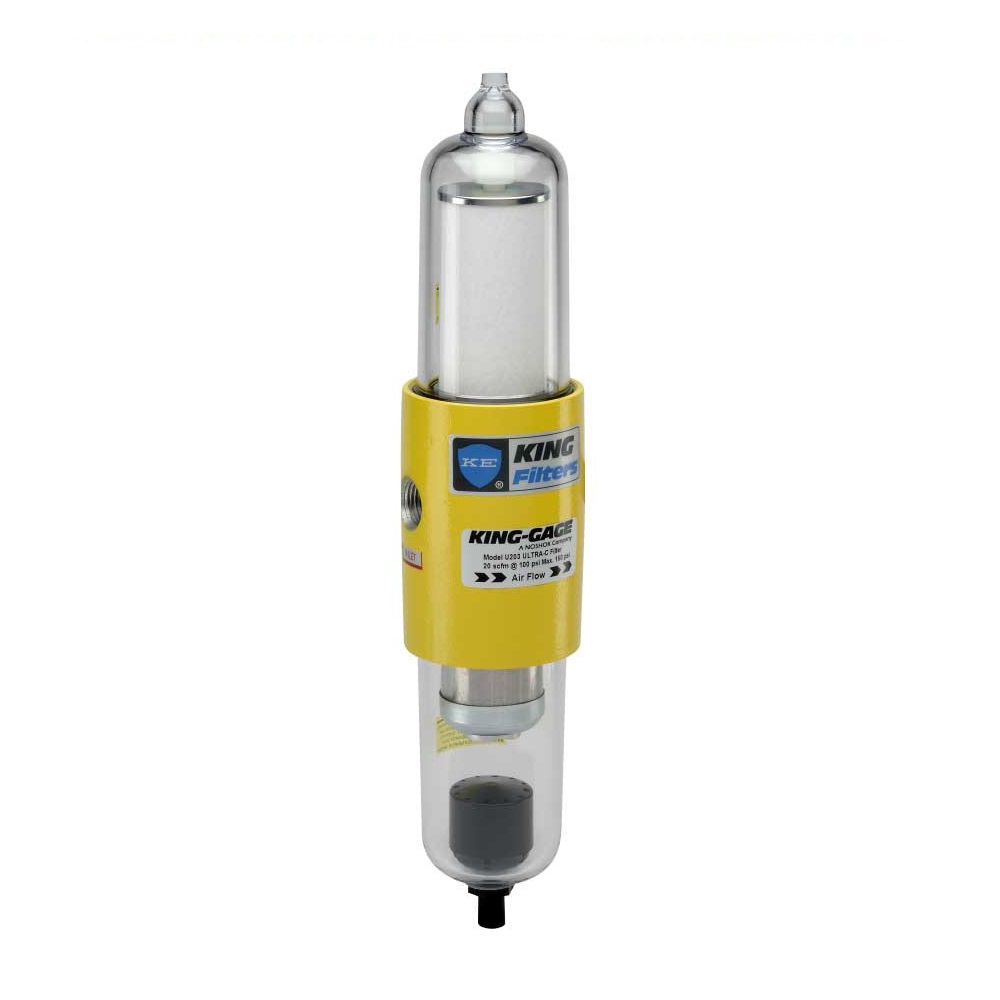 U203 Series Ultra-C 20 SCFM Filter, 99.9% Efficiency, Auto Drain