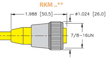 Turck Actuator and Sensor Cable, Connection Cable (RKM 40-3M)