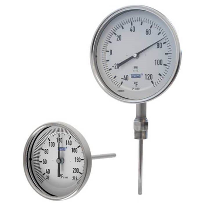 Wika TG.51 Series Bimetal Thermometer, 50 to 550 °F