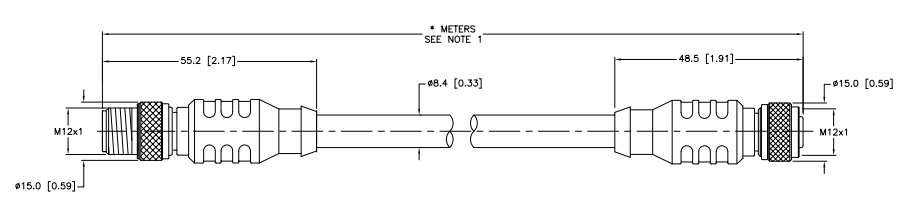 Turck DeviceNet™ Cordset, Extension Cordset (RSC RKC 5711-5M)