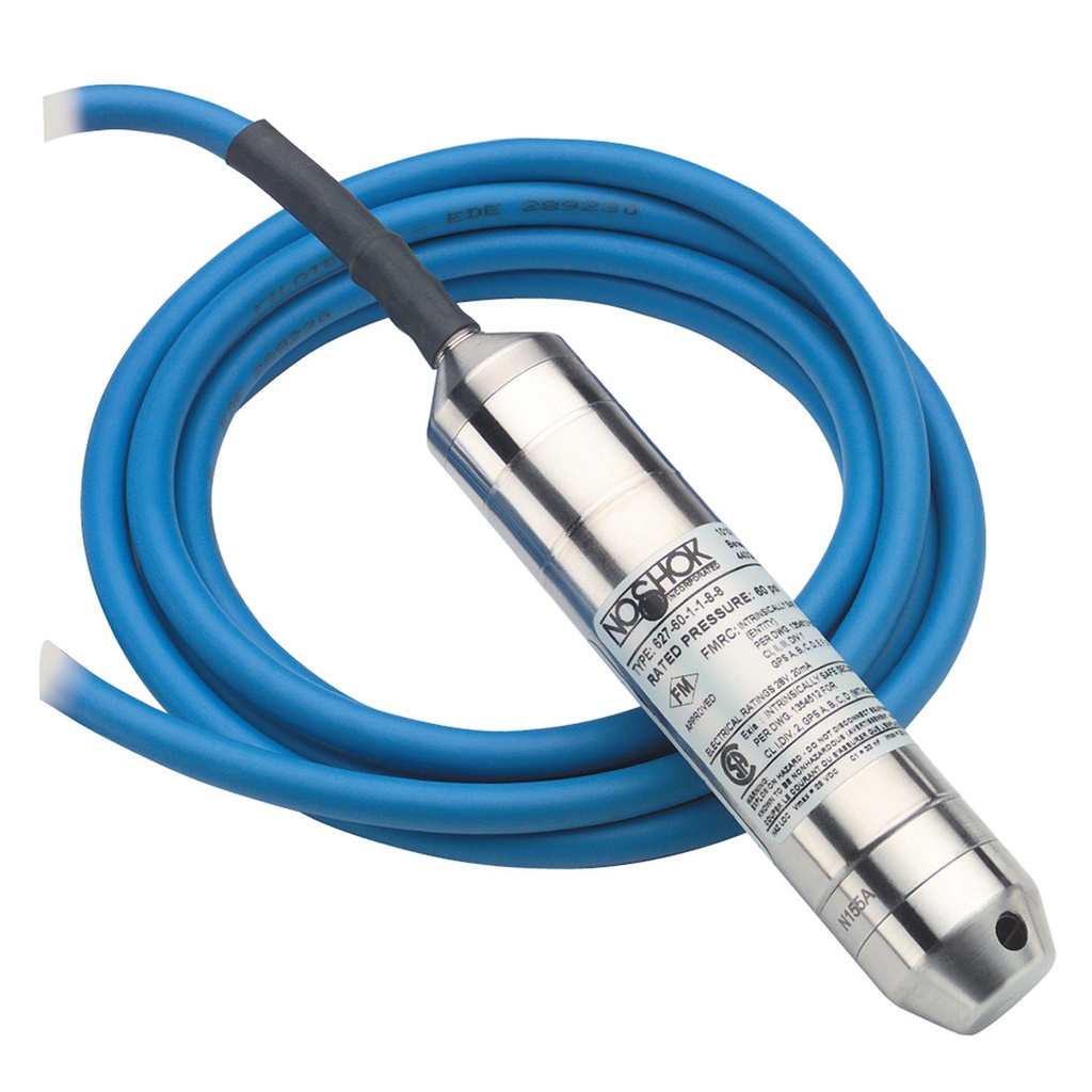 627 Series Intrinsically Safe Submersible Liquid Level Transmitter, 0 psi to 5PSI, 40FT Cable
