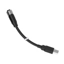 Banner Cordset: Double-Ended M12 to USB-A; 17-pin Straight Female; 4-pin Straight Male; 1 m 17x26 Shielded Black PVC Jacket; Nickel-Plated Brass Coupling Nuts (MQDEC-1703SS-USB)