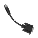 Banner Cordset: Double-Ended M12 to D-SUB; 17-pin Straight Female; 25-pin Straight Male; 1 m 17x26 Shielded Black PVC Jacket; Nickel-Plated Brass Coupling Nuts (MQDEC-1703SS-DB25)