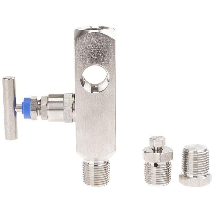 Wika IV11 Series IV11 Series Multiport Valve, 316/316L SS, 1/2" NPTM to 1/2" NPTF, 6000 psi