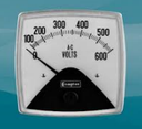 CROMPTON FIESTA 3.5" 0-600 VAC RANGE 0-600 VAC SCALE 50/60HZ W/ PANEL GASKET