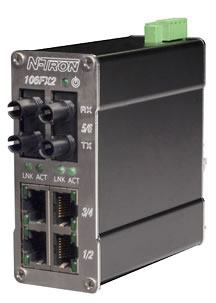 100 Series, 6-Port, N-Tron 106FX2 MDR Unmanaged Industrial Ethernet Switch, SC 80km