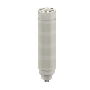 Banner TL50 Pro Tower Light with IO-Link Sealed Omnidirectional Audible w/ Intensity Adjust, Gray Housing: 4 Lighted Segments; Voltage: 18-30 V dc; Environmental Rating: IP67; Colors: Multicolor; 4-pin M12 Integral QD (TL504AOSIKCQ)