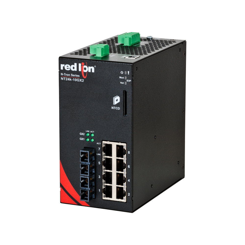 NT24k Series, 10-Port, N-Tron NT24k��-10GXE2 Managed Gigabit Ethernet Switch, SC 80km PTP Enabled