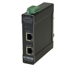 100 PoE Series, 2-Port, N-Tron 100-POE-SPL-12 PoE Splitter