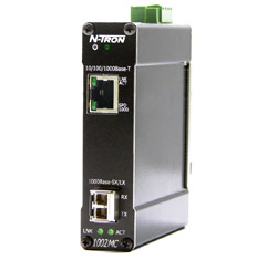 1000 Series, 2-Port, N-Tron 1002MC Gigabit Industrial Media Converter, LC 550m