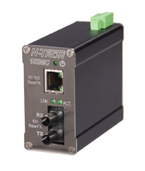 1000 Series, 2-Port, N-Tron 102MC MDR Industrial Media Converter, ST 40km