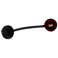 USB Type A Front to USB Type B Rear Panel-Mount Connector