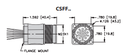 Turck Power Receptacle, Flange Mount (CSFF 822-8-0.5)