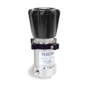SPRINGLOADED, HAND OPERATED, PRESSURE REDUCING REGULATOR W/INTEGRAL SELF RELIEVING VENT VALVE, SS BODY, 50-6000PSI OUTLET, VESPEL SEAT, BUNA O-RING, 1/4"NPT, 10000PSI MAX INLET, 1/4"NPTF INLET AND OUTLET GAUGE PORTS