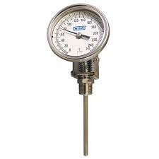 Wika TG.53 5" Dial Adjustable Angle Bi-Metal, 6" Stem, 0-250°C Range, 1/2" NPT