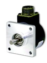 Dynapar Encoder, 5000PPR, FLANGE MOUNT, 3/8" SHAFT, DIFFERENTIAL, NO INDEX FORMAT C, 5-26V IN ; 5-26V OPEN COLLECTOR OUT, END MOUNT CONNECTOR, 7 PIM MS CONNECTOR