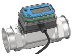 Flomec G2 Series, Turbine Flow Meter, 3/4" Triclamp, Pulse Out, 4-20mA, Stainless Steel Body for Petro Chem, Water, and Solvents