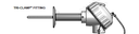 Pyromation HazLoc Flame-Proof Certified RTD, Single 3-Wire, 1/4" OD x Aluminum Head, 10" SS Sheath, Spring-Loaded w/Flame Path
