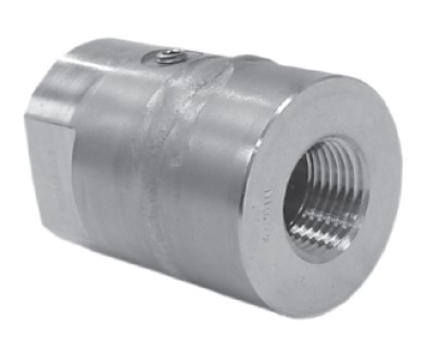Wika Model 990.34 Welded Diaphragm Seal, 1/4" NPT Female x 1/2" NPT Female Process Connection, All SS, 1/4" NPT Flushing Connection, 1500 PSI Rating, 2.0" Diaphragm Diameter, 990.34.N2FXN4F.SS.SS-0.SS.1500