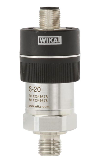 Wika S-20 Pressure Transmitter, 0-150PSI, 4-20mA, 1/4"NPT, M12X1 Connector