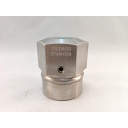Wika 1/4" NPTF x 1/2" NPTF Mini Seal, 1/4" Flushing Connection, 2.0" Diaphragm Diameter, 990.34.N2FXN4F.SS.SS-2.SS.1500