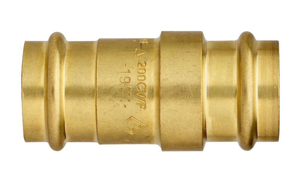 100622LF Lead Free Series, High Flow Rate Spring Loaded, Brass Check Valve w/ EURO-PRESS Connections