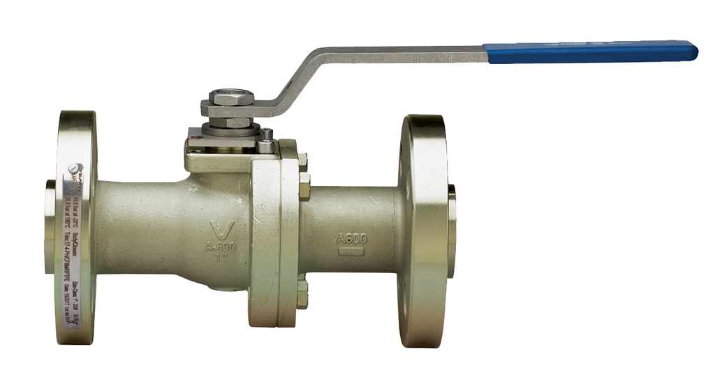 68F400 Split-Body Series API 608 Carbon Steel ANSI 600 Flanged, Full Port, Split-Body Ball Valve w/ ISO 5211 pad and Double "D" Stem