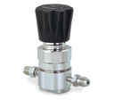 Series 64-2600 High Purity Pressure Reducing Regulator, Max Inlet of 600 PSI and Outlet of 100 PSI, PTFE Seat Material, 1/2" Female Swivel In/Out Port, 1/4" Female Swivel Gauge Port