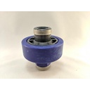 Wika L990.31 Plastic Body Diaphragm Seal, PVC Upper, PVDF Lower Housings, PTFE Diaphragm, 1/2" x 1/2" NPT