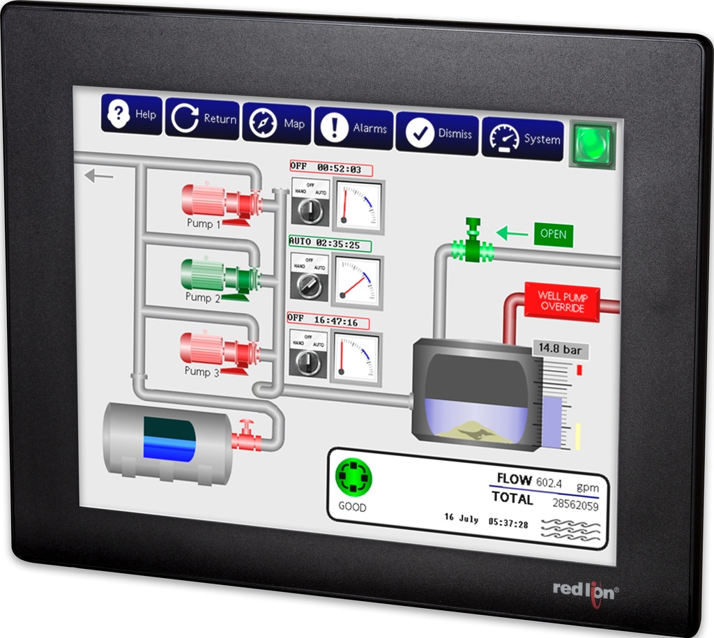 CR1000 Series 10.4" HMI with 2 Serial, 1 Ethernet, USB Device, No Logo