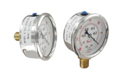 Series SGY 2.5" Industrial Pressure Gauge, 1/4" NPT Back Connection, Range 100 psi, 1.5% FS Accuracy, Brass Wetted Parts, Dual PSI/Bar x100 kPa Scales