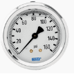 Wika 213.53 Series Glycerin Filled Industrial Pressure Gauge, 2.5" Dial, -30 inHg to 70 psi (kg/cm2), (approx. -1/+5 bar), 1/4" NPT Brass Back Mount, Front Flange