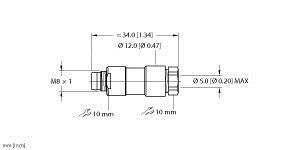 Turck Actuator and Sensor Field Wireable, Field-Wireable Connector, Male Connector M8 × 1/Ø 8 mm, Straight (BS 5132-0)