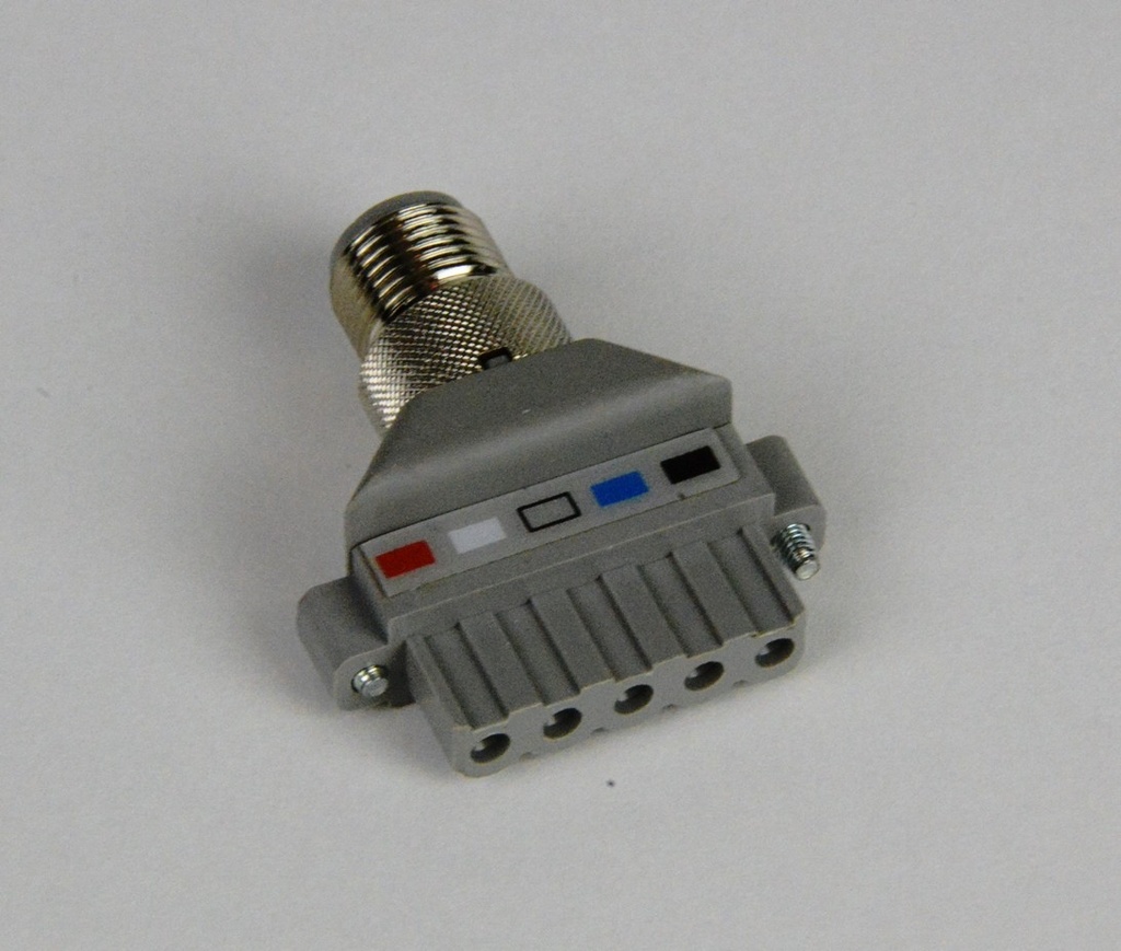 M12 Adapter Plug.  Allows the use of m12 cable sets with any CsCAN device