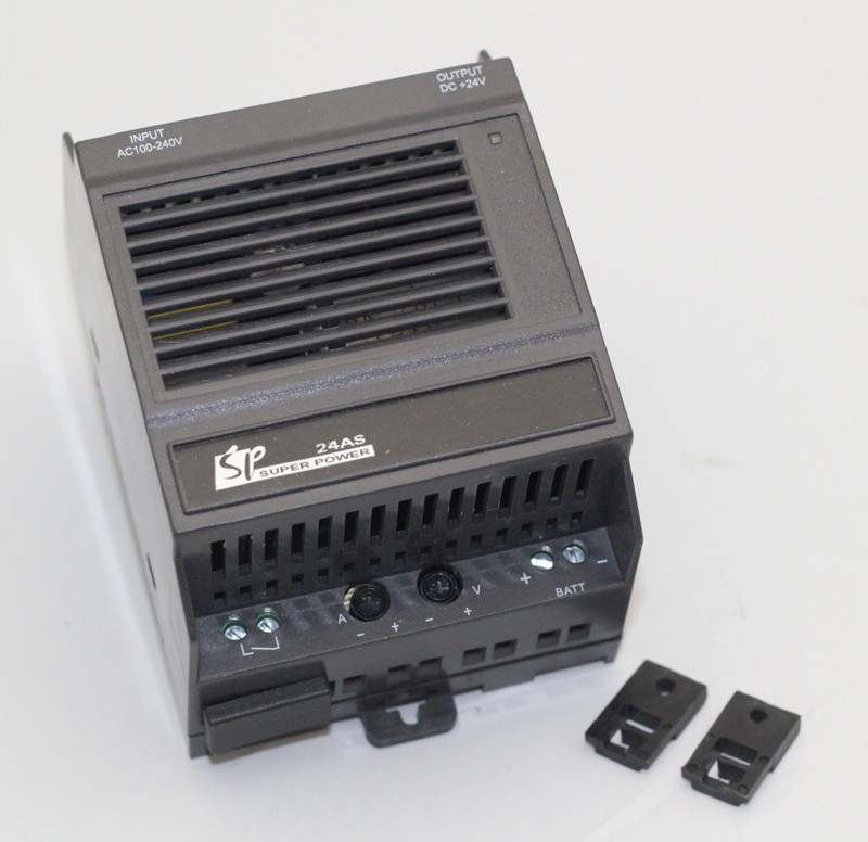 End of Life - 36 watt power supply 100-240VAC or 140-340VDC Switching supply that outputs 1.5A (HE-X24-AS/AL) at 24VDC. Mounts on Standard DIN rail. Designed for X Family products