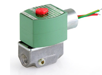 Asco Gas Shut Off Valve, Direct Acting, 2 Way, Normally Closed,Aluminum Body, 3/8"NPT, 24VAC, DIN Connection
