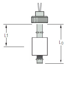 Gems, LS-700, LS-700-7-SS-TFE-SPST-100-GR2-1, 1/1/4"npt, Single Level at 7", 8.188" Overall