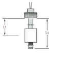 Gems, LS-700, LS-700-7-SS-TFE-SPST-100-GR2-1, 1/1/4"npt, Single Level at 7", 8.188" Overall