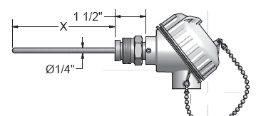 RTD  REPLACEMENT, Explosion Proof Head