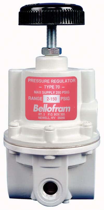 Bellofram T70 High Flow Precision Air Regulator 1/4" NPT, 0-2 PSI, Slow Bleed