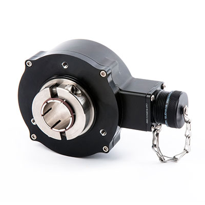 Series ISD37 NorthStar Hazardous Duty Encoder 1024 PPR, 1” Isolated Shaft, Differential ABZ, 7-26 in, 7-26 out, 10 Pin Bayonet Mating Connector, Slotted Tether, Nickel Plated