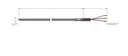3 Wire RTD Replacement Probe, 12inch with Spring Loaded Element