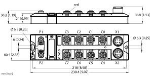 Turck Block Module for EtherNet/IP and CIP Safety, Safe Digital Inputs and Outputs (TBIP-L4-4FDI-4FDX)