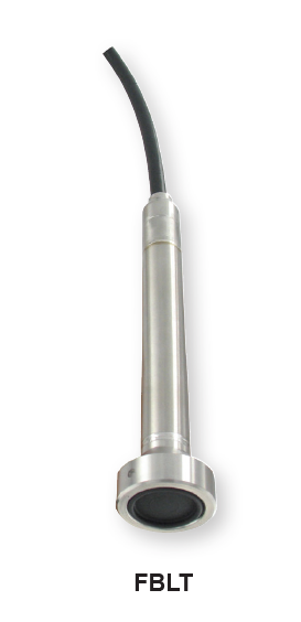 FBLT Submersible Transducer, Lightning Protection, 30 Ft H2O Range, 50ft Polyurethane Cable, 4-20mA Output