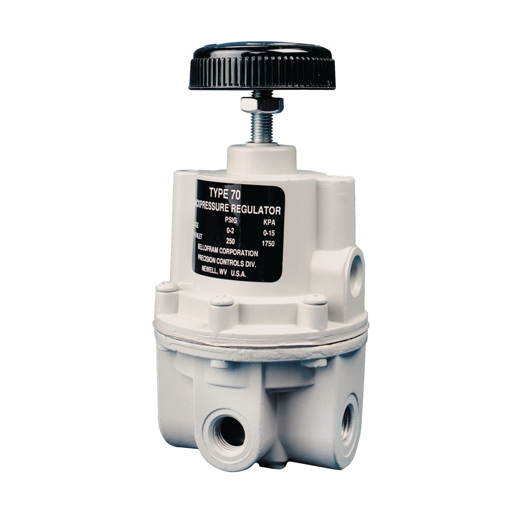 Bellofram T70 BP High Flow Back Pressure Regulator, 1/4" NPT, 0-2 psi