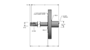 3" 150lb RF Flange, 19 Inch, 316SS, Thermowell