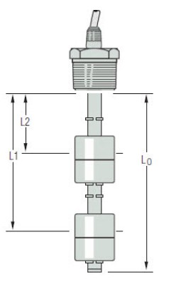 LS-700 LEVEL SWITCH LS-700-3C-SS-PP-SPST-020-GR2-2