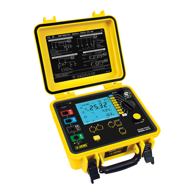 AEMC Ground Resistance Tester Model 6472 Kit-300ft (Cat #2135.51 & Cat. #2135.36)